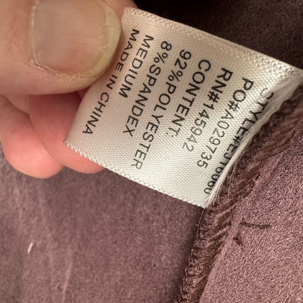 Eden society mauve soft Moto Jacket with Asymmetrical Zipper women’s large - Picture 3 of 15